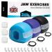 LOCK N Stock jaw trainer training device for the jaw 3 pieces three resistance levels build and chisel your jawbone including 12 additional biting strips and 3 necklaces (UK)