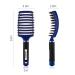 FIXBODY Boar Bristle Hair Brush - Curved Vented Design for Long Thick Curly Hair - Detangling & Blow Drying Brush (Blue) - Buy Online on GoSupps.com
