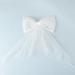 Vakkery Bridal Hair Bow Veil White Tulle Bow Hair Clip with Pearl Wedding Bachelorette Party Decoration Hair Accessories for Women - Buy Online on GoSupps.com