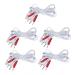 5 pieces of electrode cable - 1 to 4 pins 4.9 feet length promote the blood circulation of multifunctional 2.5 mm plug tens unit cable white