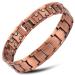 THE NORTH RING 99.9% Pure Copper Magnetic Bracelet - 3000 Gauss Magnetic Copper Bracelets for Men - Double-Row Strong Magnets - Adjustable Length With Adjusting Tool