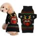 HRTTSY Dog Sweater for Christmas Cartoon Reindeer Pet Cat Winter Knitwear Warm Clothes XXS Black Reindeer