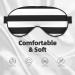 Adjustable Black & White Stripes Light Blocking Eye Mask for Sleep Travel & Yoga - Soft Comfort - Buy Online on GoSupps.com