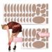 154 Pieces Moleskin for Blisters Moleskin Adhesive Pads for Feet Moleskin Tape Anti-wear Heels Stickers for Shoes Hiking