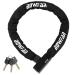 Bowfar bicycle lock chain lock High safety level level 7 with 6mm steel chain and waterproof cover anti-theft bike lock with key for bicycle motorcycle scooter black