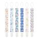 Babeine Floral Pacifier Clips 6 Pack Pacifier Holder for Boys and Girls Fits for Most Pacifiers Brands Teether Toys and Gift (Flower) Flower & Leaf