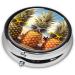 Three Pineapples Pill Box - Portable Metal Organizer with Glasses Design 3 Compartment for Small Pills - Perfect Travel Accessory - Buy Online on GoSupps.com
