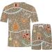 CJHDYM Christmas Men's 2PC Tracksuit Set | Short Sleeve T-Shirt & Shorts | Fitness Tees & Sweatpants | D-Khaki Large - Buy Online on GoSupps.com