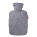 Hugo Frosch hot water bottle classic 1.8 l with knitted cover felt look grey-melange