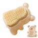 Bear Finger Nail Brush | Adorable Bear Soft Stiff Bristles Scrubber Easy To Grip Bear Finger Nail Brush With Soft Bristles Gently Cleans Kid's Nails Beige