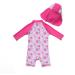 Bonverano Baby Girls UPF 50+ UV Protection Sunsuit with Sun Cap - Pink 3-6Months - Buy Online on GoSupps.com