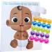 Funny Baby Shower Game - Pin The Pacifier - Includes 24 Stickers  Large Poster and Luxury Blindfold