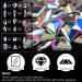 Iridescent AB Glass Gemstones and Crystal Rhinestones Kit for Nail Art - 18 Styles, 6 Sizes Manicure Decoration Set with Pickup Pencil and Tweezer - Buy Online on GoSupps.com