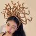 Women Headband Halloween Novelty Snake Headpiece Fancy Dress up Headdress Carnival Party Fancy Dress Mardi Gras Cosplay Masquerade Costume Role Play Party Decor All Golden - Buy Online on GoSupps.com