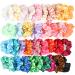 Buygoo 36 Color silk satin hair tie for girls women women strong elastic hair bands for ponytail holder colorful hair accessories ropes scrunch monochrome traceless hair tongue