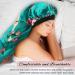 2Pcs XL Satin Bonnet Set for Sleeping | Soft & Comfortable Hair Bonnets for Women | Black+Indigo Pattern - Buy Online on GoSupps.com