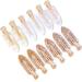 Cptots 12PCS No Bend Hair Clips No Crease Hair Clips Creaseless Hair Clips No Dent Hair Clip For Makeup Applications Acrylic Resin Flat Hair Clips For Styling Fashion Hair Barrettes For Women With Thick Thin Hair style01
