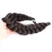 Gledola Messy Synthetic Hair Braided Headband Classic Chunky Wide Plaited Headband for Women Girl Beauty (Chocolate)