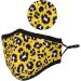 Washable Reusable 3 Layers Cotton Cloth - Light Yellow Leopard Print - Eco-Friendly Face Mask for All Sizes - Buy Online on GoSupps.com