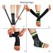 Adjustable Compression Ankle Brace - Strong Sports Support - 1 Pair (Black) - International Shipping - Buy Online on GoSupps.com