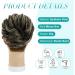 S-Noilite Dark Brown Mix Golden Blonde Hair Scrunchies for Women - Thick Messy Bun Updo Chignons Ponytail Extensions - Buy Online on GoSupps.com