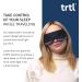 Trtl Glimpse Sleep Mask - Comfortable Blackout Eye Mask for Travel | Breathable & Includes Travel Bag & Ear Buds - Buy Online on GoSupps.com