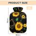 Golden Sunflower Watercolor Heat Bottles | 2L Hot Water Bag for Pain Relief | Ideal for Children & Adults - Buy Online on GoSupps.com