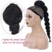 Oseti Long Black Braided Afro Puff Drawstring Ponytail Extension for Black Women - Kinky Curly Lantern Clip-In Hairpiece (1B) - Buy Online on GoSupps.com
