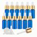 Tianzd 24 pieces 5 ml of empty chrome blue drip bottle Pipette bottles with glass pipette 5ml glass bottle with a drip pipette with gold screw cap for perfume oils essential oils blue 5 ml