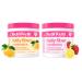 Daily Fiber Supplement Bundle with Collagen Probiotics & Electrolytes Strawberry Lemonade & Orange Yuzu Mandarin Flavors Supports Digestive Health Gut Balance & Debloating 32 Servings