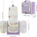 Women's Large Travel Hanging Toiletry Wash Bag Organizer - Light Purple Cosmetic & Makeup Case - Buy Online on GoSupps.com