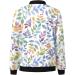 Shop Women's Light Bomber Jacket - Floral Pattern Casual Summer Aviation Outwear in Green | Trendy College Style - Buy Online on GoSupps.com