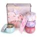 Edimens fragrance candles gift set 4 pieces of aromatherapy candles set for women large soy wax candles gift 4.4oz portable travel candles for Mother's Day Christmas birthday Valentine's Day bathroom yoga vanilla lavender gardenie rose