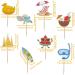 Mulukaya 24Pcs Summer Beach Themed Cupcake Toppers Sun Hat Surfboard Watermelon Goggles Treat Cake Picks for Pool Beach Hawaii Surfing Birthday Wedding Travel Vacation Party Decorations - Buy Online on GoSupps.com
