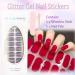 Gel Nail Strips Gel Nail Stickers 20 Stickers Gel Nail Wraps Soft Self Upgrade Full-Cured Gel Nail Strips Adhesive Gel Nail Stickers Salon Lasting for 15 Days Gel Nail Strips No Need UV/LED Lamp (Red) - Buy Online on GoSupps.com