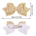 12 Large Glitter Hair Bows - 5 Inch Gold Sequins Clips for Girls, Teens, Women - Buy Online on GoSupps.com