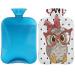 2L hot water bottle with cover for pain relief cute animals owl hot water bottle PVC ice and hot bottle for cold and heat therapy/menstrual cramps feet/hand warmers