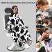 Buy Professional Haircut Cape | Blue Elephants & Cow Print Hairdressing Apron Adjustable Snap Closure - Buy Online on GoSupps.com