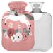 Naanle flower horse unicorn heat bottle with cover transparent bag hot water bottle 2l large hot hot water bottle for bed hand feet heat pain relief heat and cold therapy