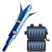 e5e10 12pcs Hunting Broadheads 100 Grain Archery Steel Broadheads + Black Case - Blue | Arrowheads Set - Buy Online on GoSupps.com