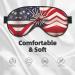 American Flag Firework Print Unisex Eye Mask | Soft Travel Eye Shade for Yoga & Work - Buy Online on GoSupps.com