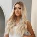 24-Inch Ombre Blonde Wavy Wig for Women - Dark Roots Loose Waves | Glue-Free Daily Cosplay Wig - Buy Online on GoSupps.com