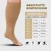 ZfSock Compression Stockings for Thick Calves - Medical Support Socks for Men & Women | 20-30mmHg Travel Socks - 7XL Beige - Buy Online on GoSupps.com