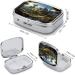 Pill Box with Woods & Castle Print - 2 Compartment Portable Pill Organizer | Decorative Metal Medicine Case for Pocket & Purse - Buy Online on GoSupps.com