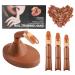 Practice Hand for Acrylic Nails Mannequin Hands for Nails Practice Flexible Adjustable False Fake Nail Training Mannequin Hand Model (3 finger brown) 3 Count (Pack of 1)