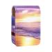Lipstick Case Leather Lip Gloss Lipstick Organizer with Mirror Mini Lipstick Holder Bag Violet Beach Sky Landscape Pattern S238k6czgq