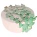 Pre-cut green butterflies with color gradient edible rice/wafer paper for cupcakes cakes dessert birthday celebration wedding baby shower children's party decorations (green)