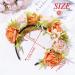 IYOU Flower Crown Headband Orange Rose Hair Bands Rave Floral Day of the Dead Halloween Headpiece Hair Accessories for Women and Girls - Buy Online on GoSupps.com