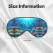 Submarine Coral Rays Adjustable Eye Mask - Soft Elastic Comfort for Sleep | Unisex Black Nighttime Mask - Buy Online on GoSupps.com
