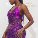 TWINKLEDE Purple Sequin Tassel Belly Dance Halter Bra Top - Women's Backless Crop Vest - Buy Online on GoSupps.com